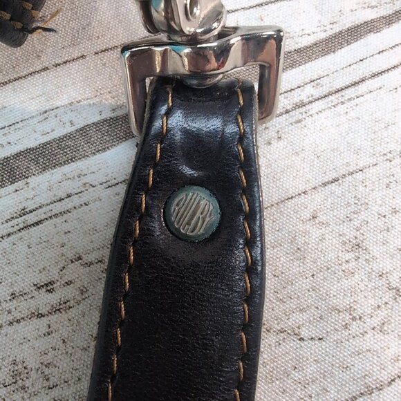 Rugby Bags Black Leather Vintage Made in Canada Draw String Bucket Bag - Picture 5 of 9